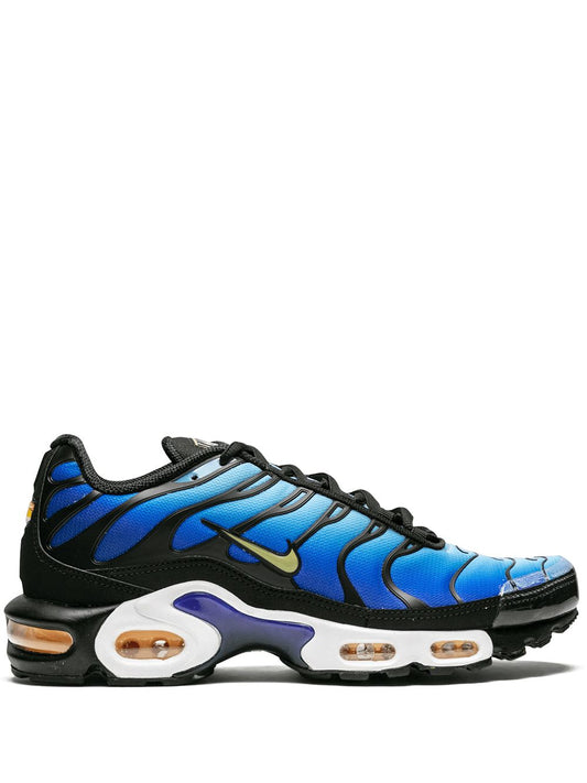 A pair of Nike Air Max Plus OG Hyper Blue