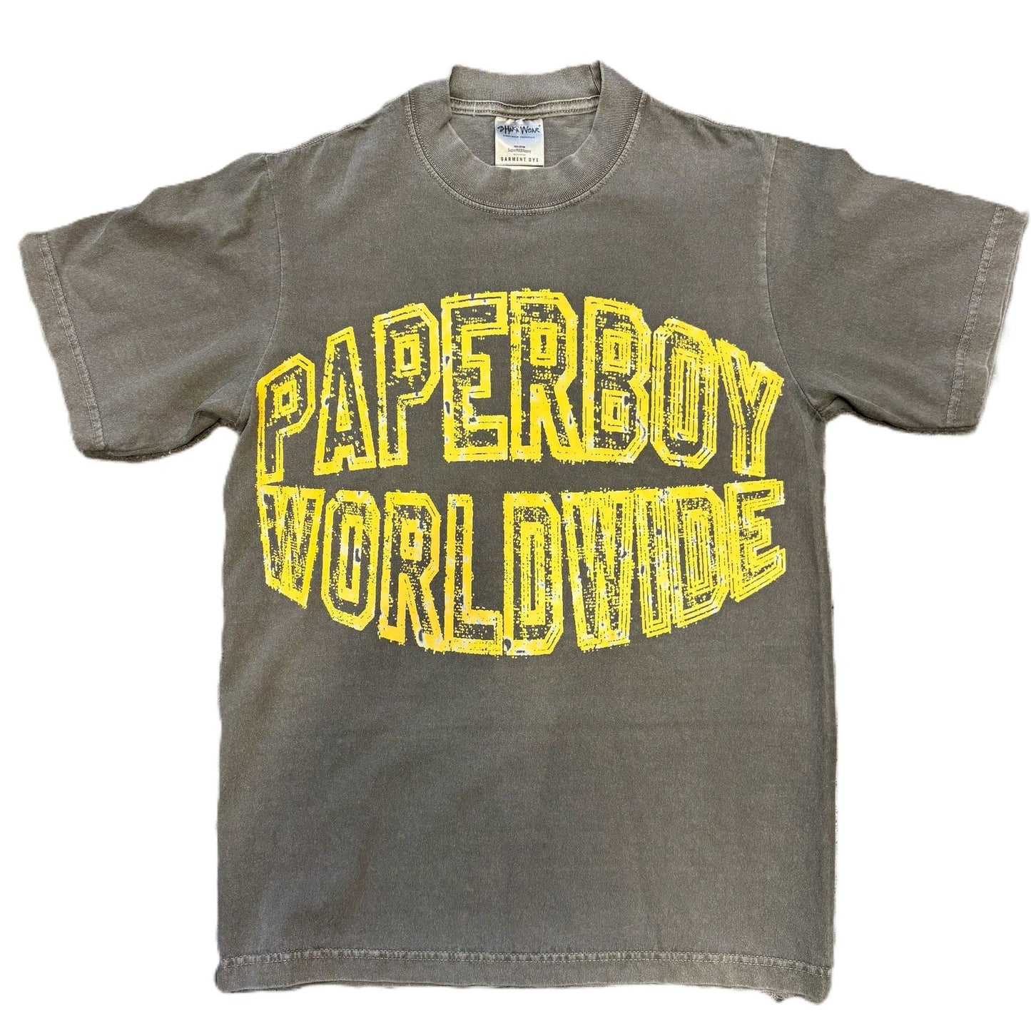 New Paperboy Worldwide Tee Gray/Yellow