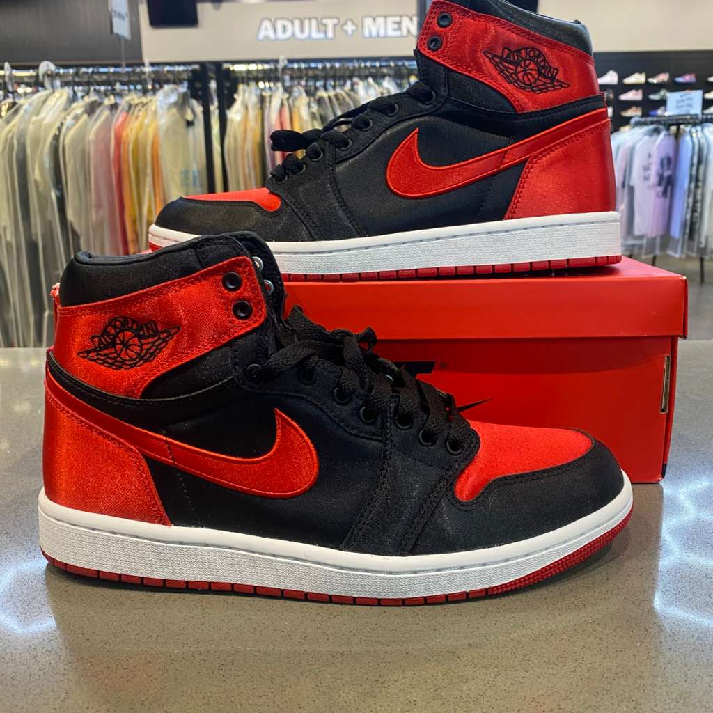 Jordan 1 Retro High OG Satin Bred (Women's) - Pre-Owned