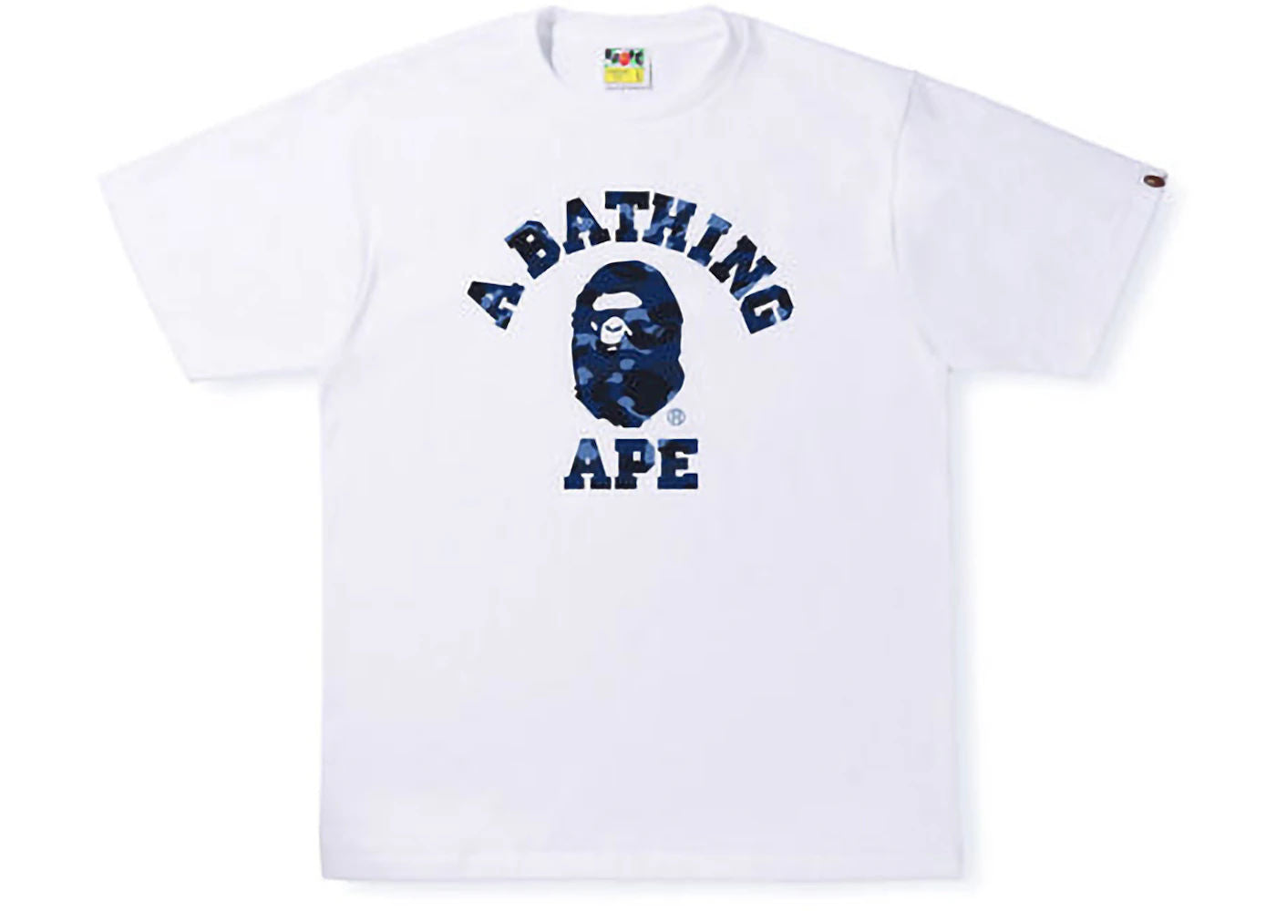 BAPE Color Camo College Tee White Navy