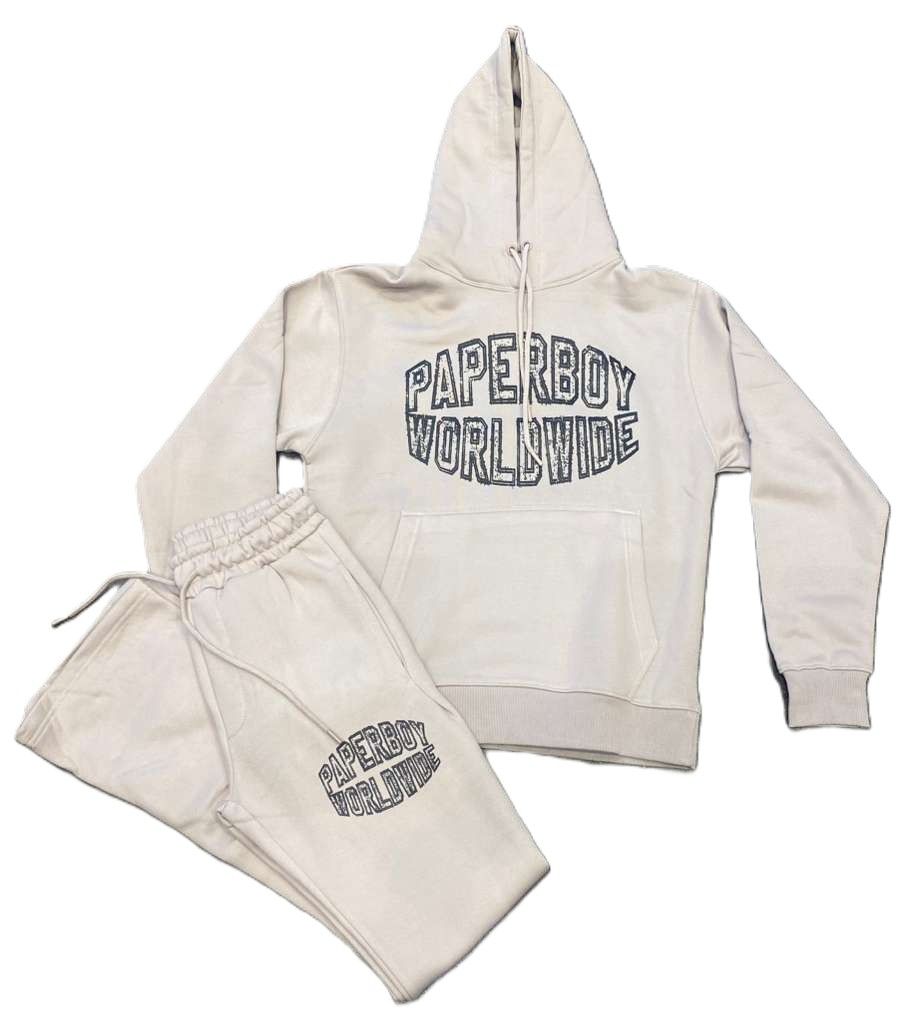 Paperboy New Worldwide Sweatsuit Set Mauve/Black