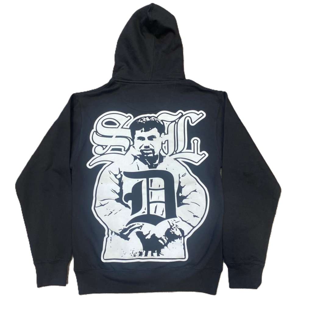 SDL Crown Logo White Chapo Hoodie Black
