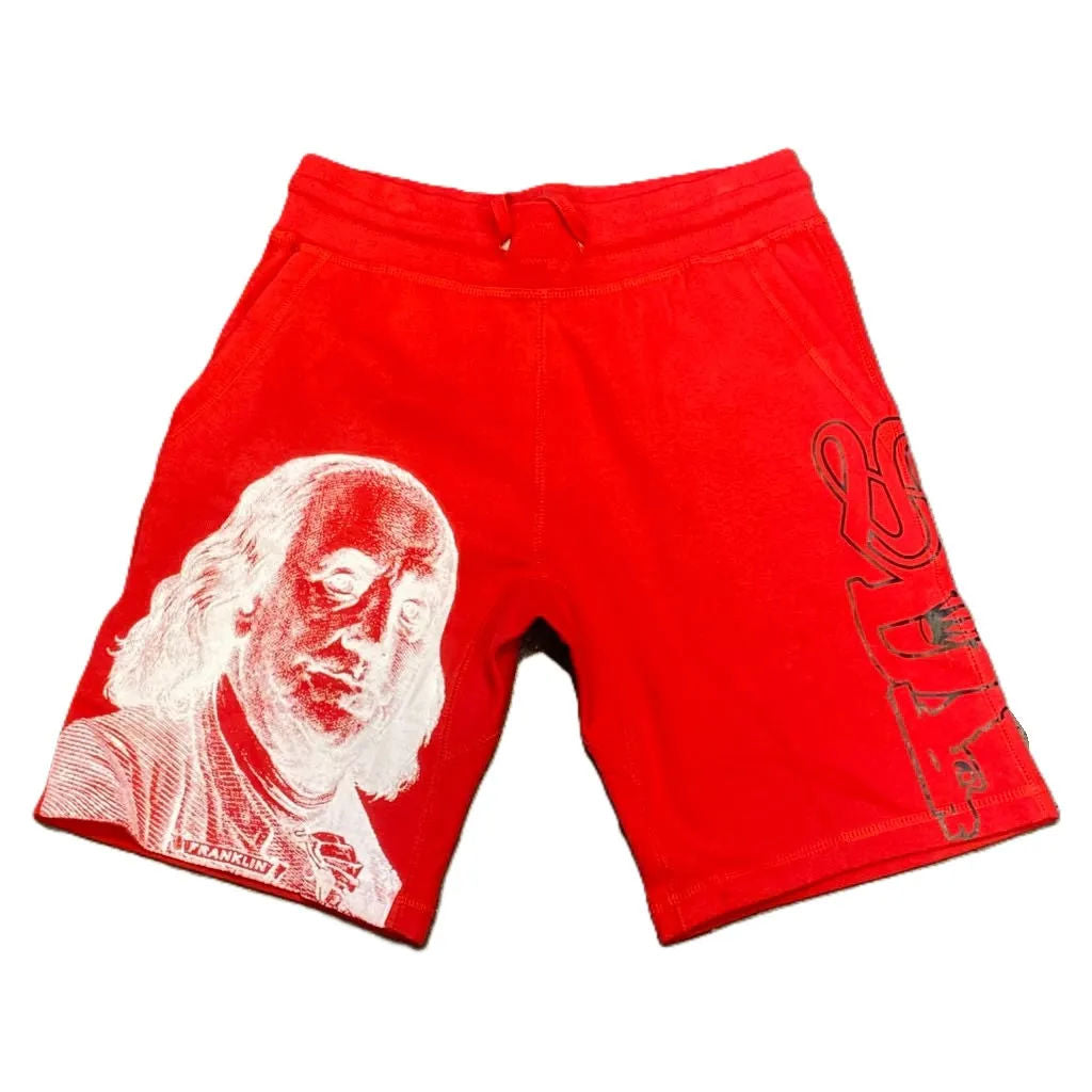 SDL Side Crown Script Logo Benjamin Sweatshorts Red/White