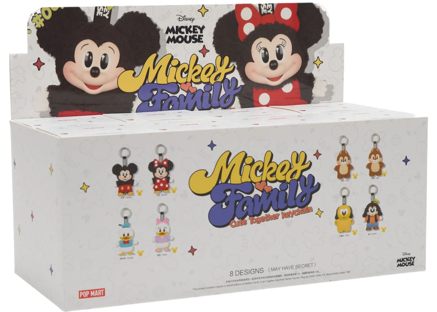 Pop Mart Disney Mickey Family Together Series Plush Keychain Sealed Case (1 Blind Box)