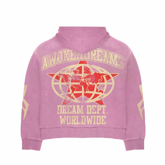 Awoken Dreams Varsity Pink Zip Up Hoodie