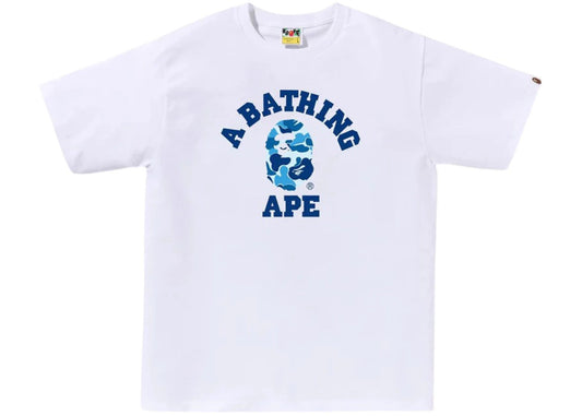 BAPE ABC Camo College Tee (SS25) White/Blue