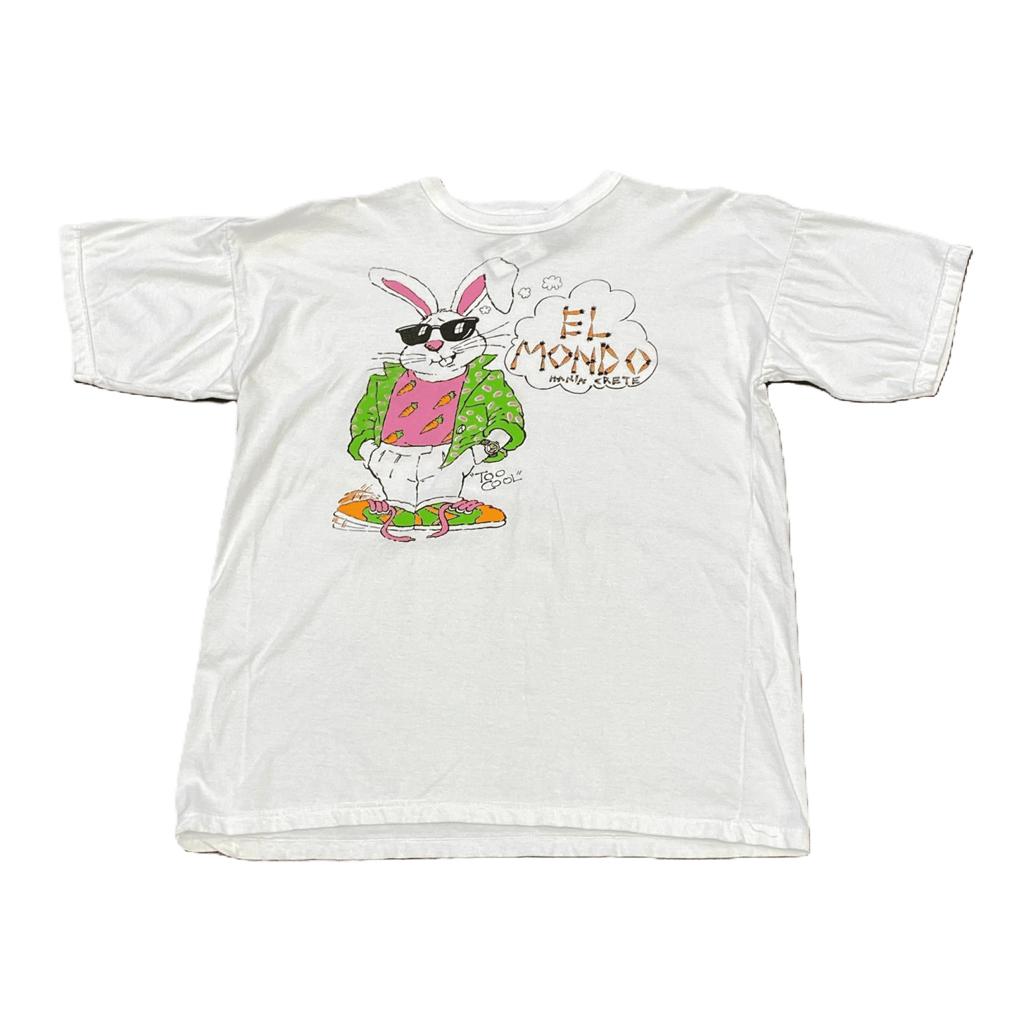 90S Bunny Rabbit Too Cool El Mondo T Shirt - Used/Worn