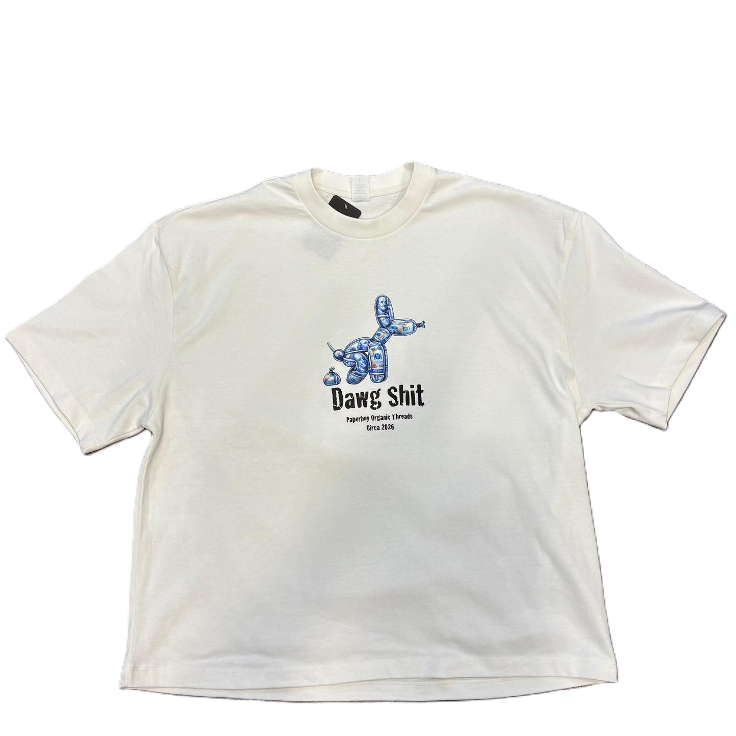 Paper Boy Premium Dawg Shit Tee White