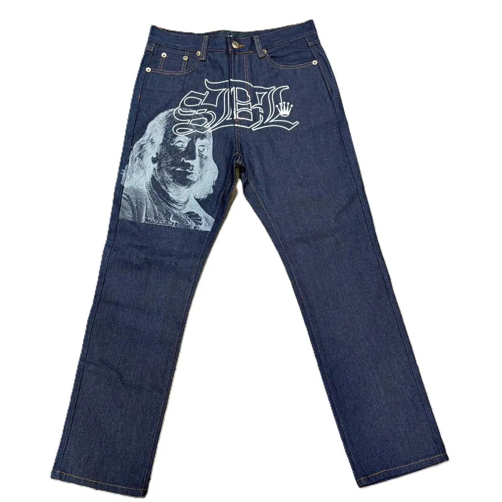 SDL Black Benjamin White Front Script Jeans