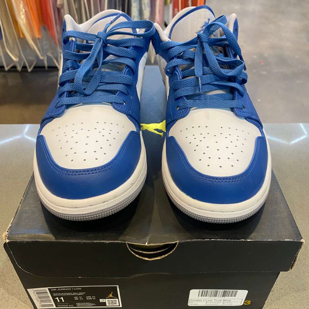 Jordan 1 Low True Blue Size 11 553558-412 - Pre-Owned