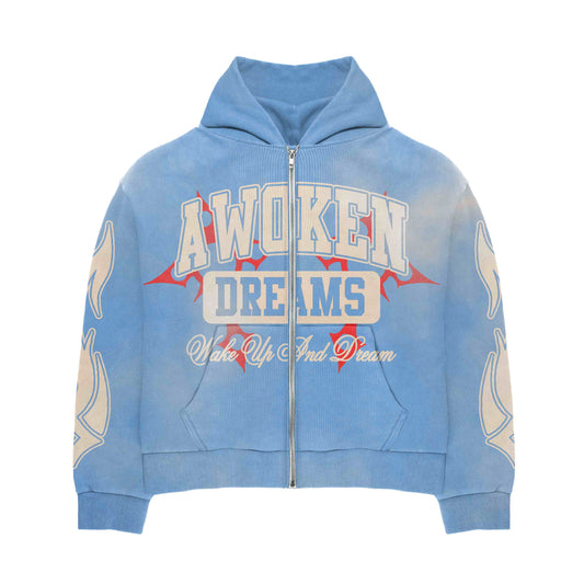 Awoken Dreams UNC Blue Zip Up Hoodie
