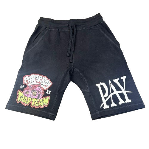 Trap Team Pay Shorts Black
