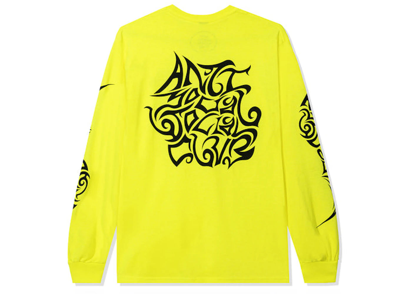 Anti Social Social Club I Get Into It Safety Green Long Sleeve Tee Safety Green
