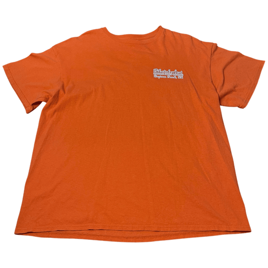 Y2K Biketober Fest Skeleton Biker Grunge T-Shirt - Used