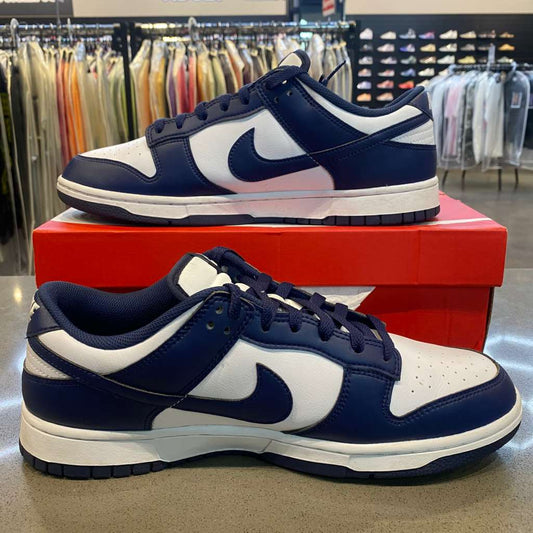Nike Dunk Low White Midnight Navy Size 11 HF5441-107 - Pre-Owned