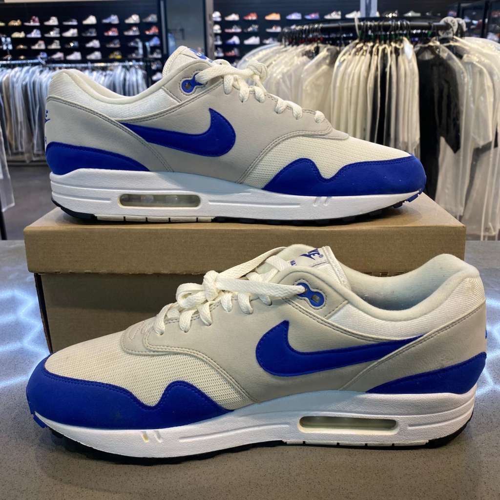 Nike Air Max 1 Anniversary Royal (2017 Restock) Size 13 908375-102 - Pre-Owned (Replacement Box)
