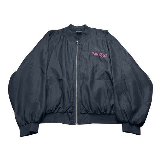 Vintage NHRA Racing Neon Silk Full-Zip Bomber Satin Jacket - Used/Worn