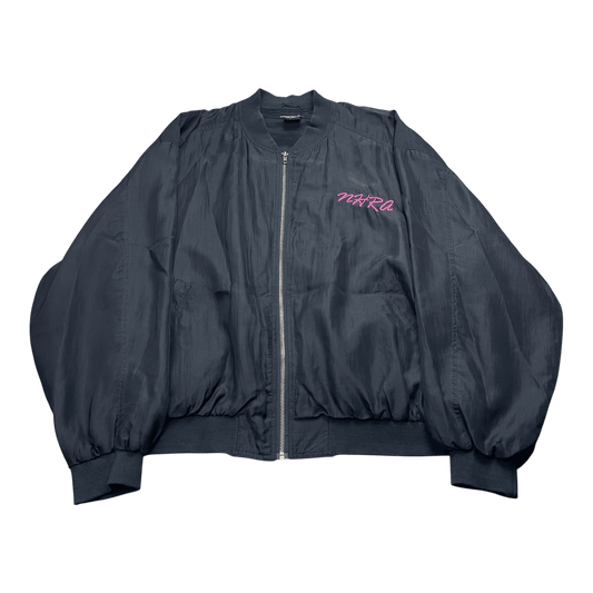 Vintage NHRA Racing Neon Silk Full-Zip Bomber Satin Jacket - Used/Worn
