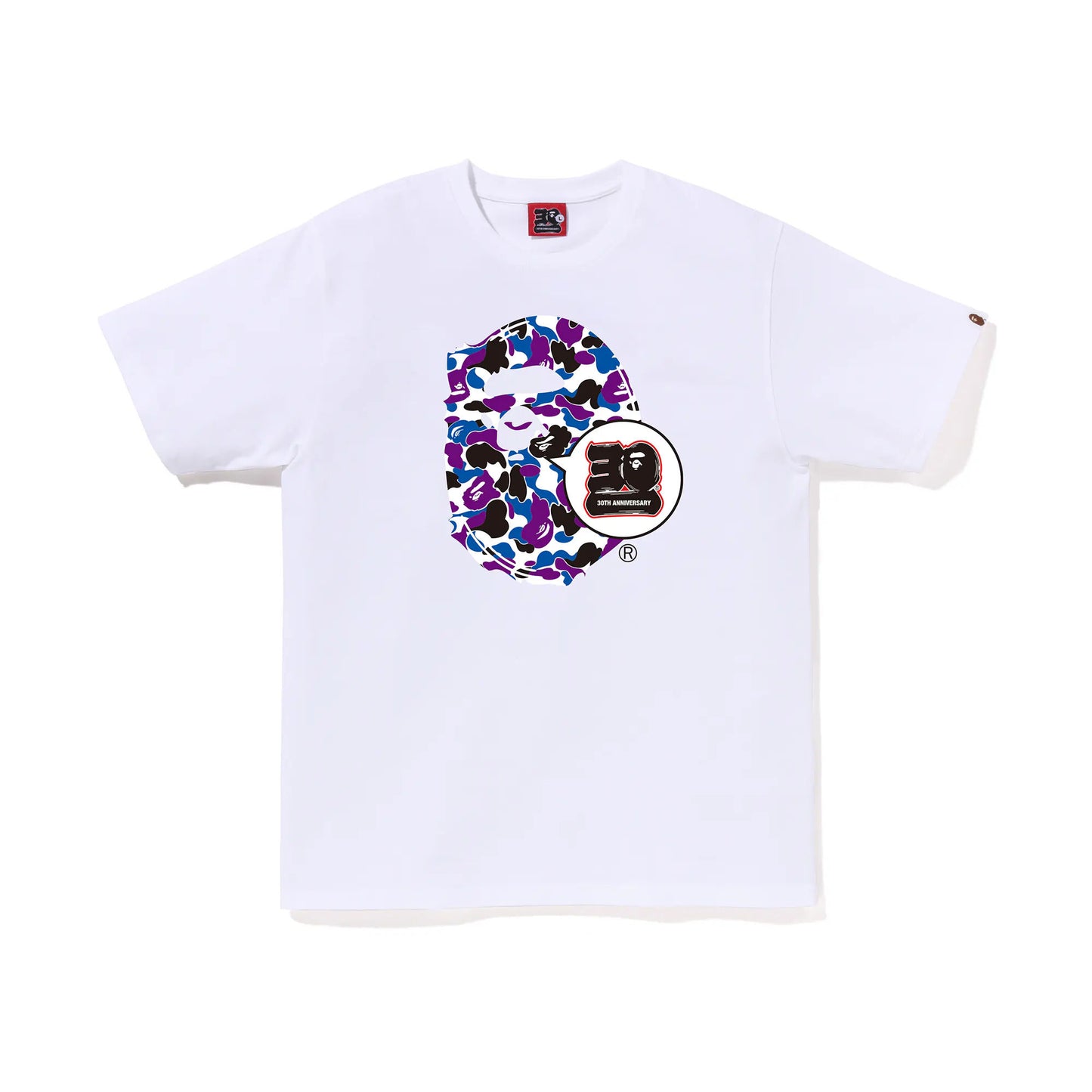 BAPE Store Hong Kong Bape 30th Anniversary Ape Head Tee White