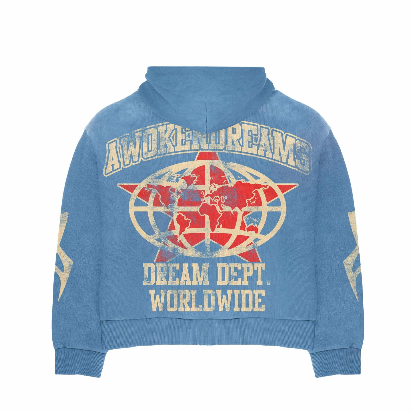 Awoken Dreams Varsity UNC Blue Zip Up Hoodie