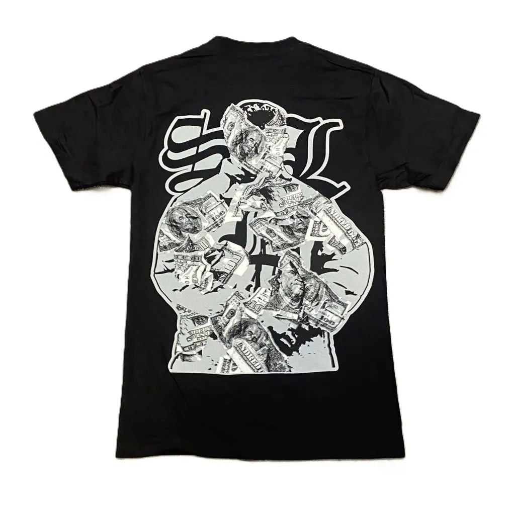 SDL Old English Crown Logo Money Chapo Tee Black