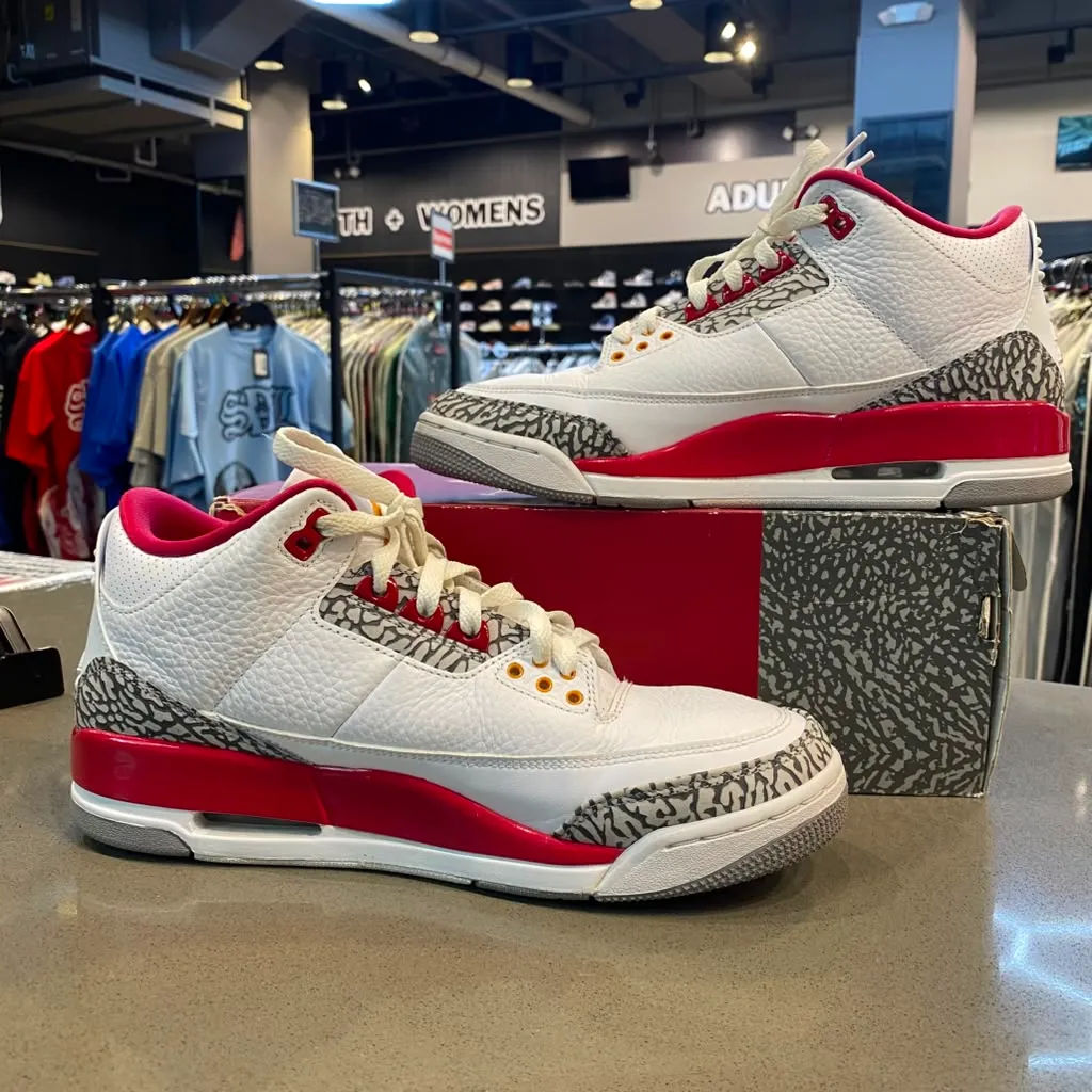 Jordan 3 Retro Cardinal Red Size 10 CT8532-126 - Pre-Owned