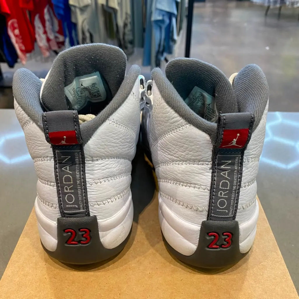 Jordan 12 Retro White Dark Grey (GS) Size 6Y 153265-160 - Pre-Owned (Replacement Box)