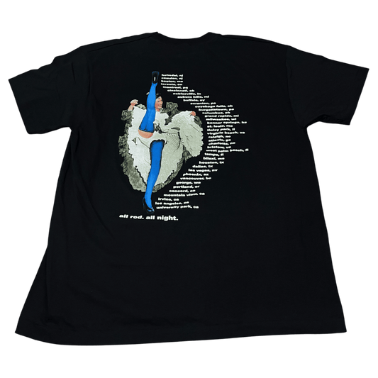 Vintage 90s Rod Stewart "All Rod All Night" Tour T-Shirt - Used