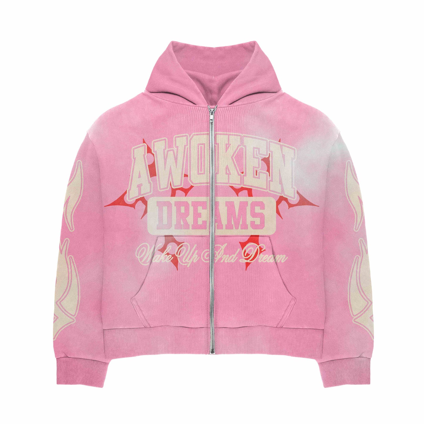 Awoken Dreams Pink Zip Up Hoodie