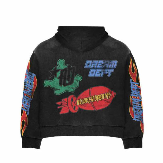 Awoken Dreams Dept Black Zip Up Hoodie