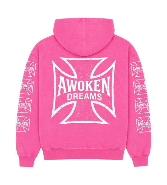 Awoken Dream West Coast Chopper Hoodie Pink