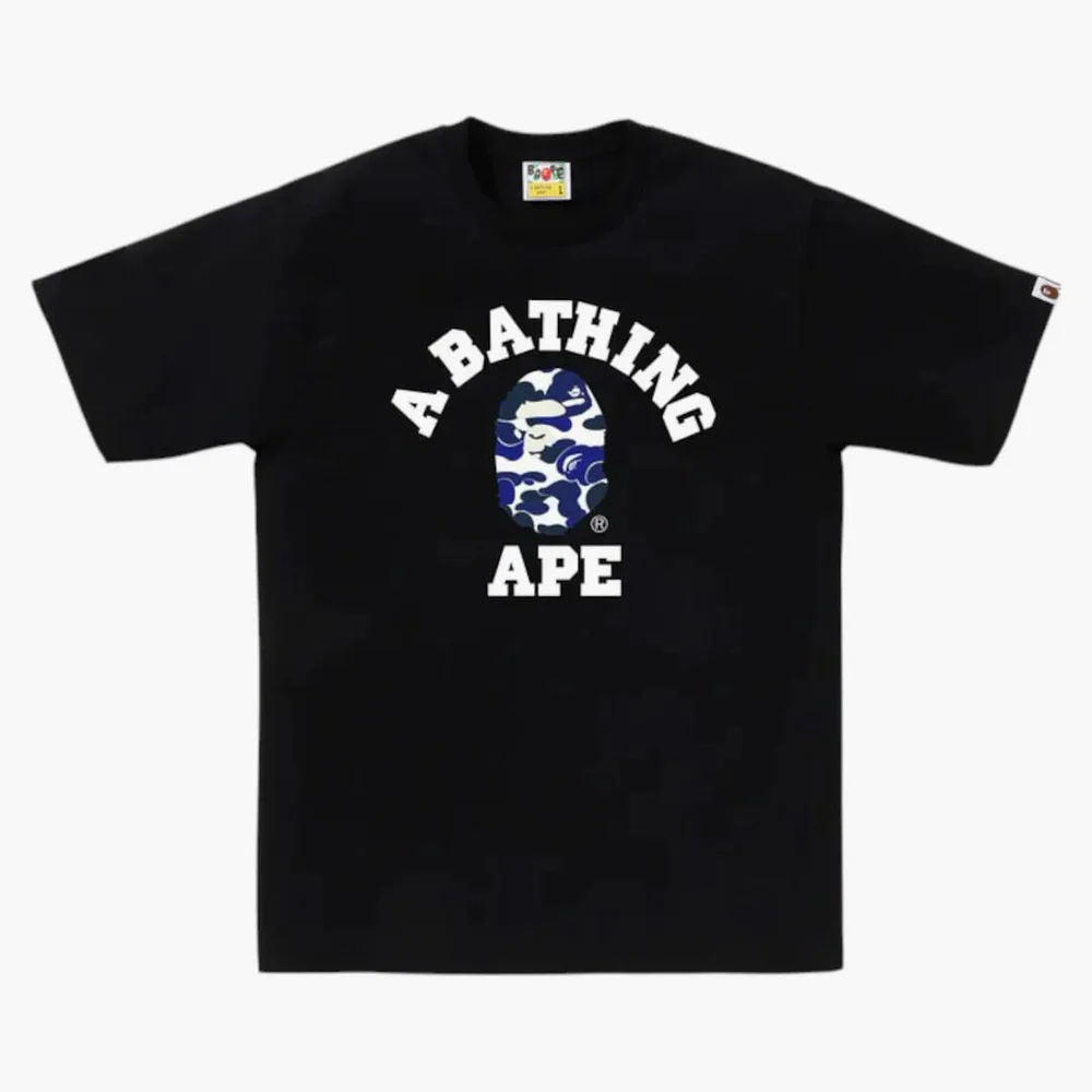 BAPE Color Camo College Tee Bape.com Black/Blue