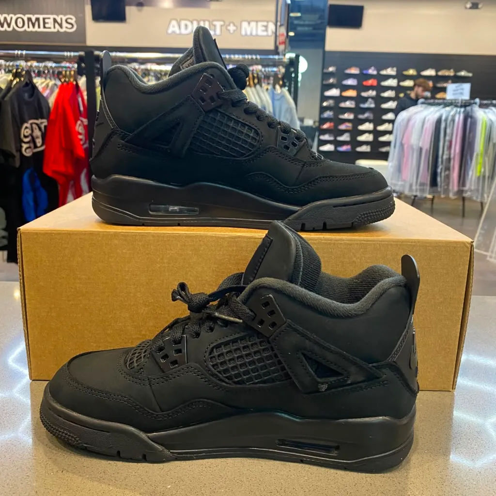 Jordan 4 Retro Black Cat (2025) (GS) Size 4.5Y IB4171-010 - Pre-Owned (Replacement Box)