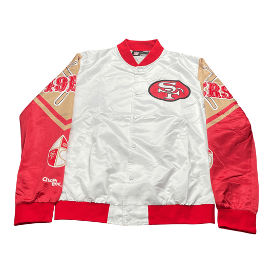 NFL San Francisco 49ers Chalk-Line Varsity Satin Jacket