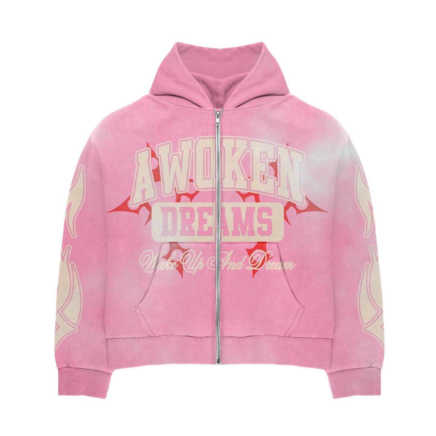 Awoken Dreams Pink Zip Up Hoodie