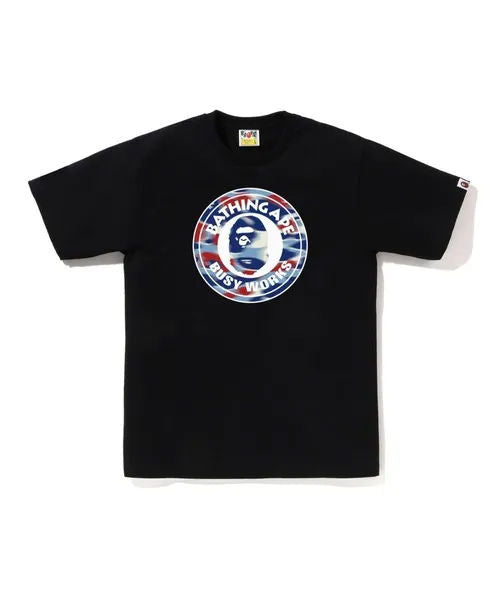 BAPE Screen Camo Busy Works Tee Black Blue