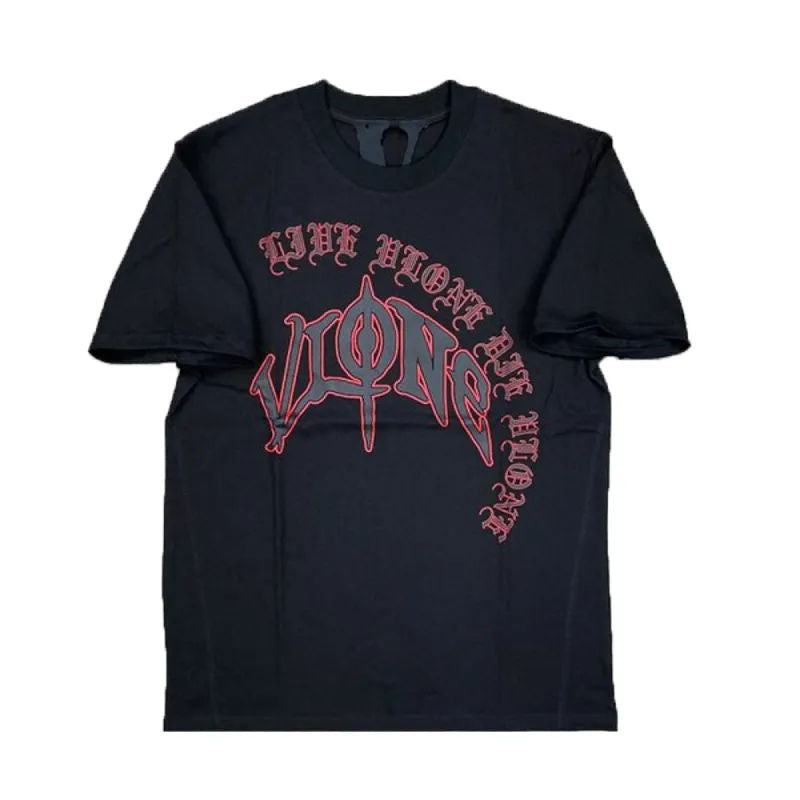 VLONE Old English Script Tee Black/Red