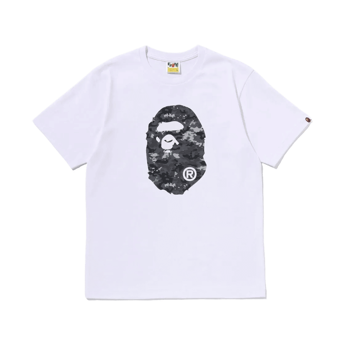 BAPE Multi Pixel Camo Ape Head Tee White