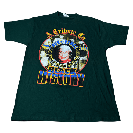 Vintage Black History Month Rosa Parks Rap-Style T-Shirt - Used/Worn