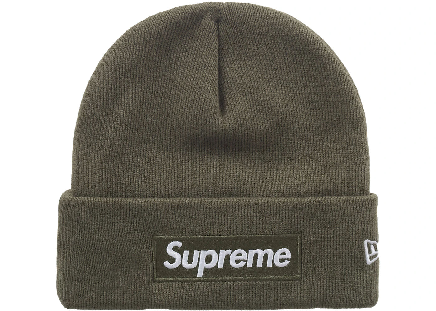 Supreme New Era Box Logo Beanie (FW25) Light Olive