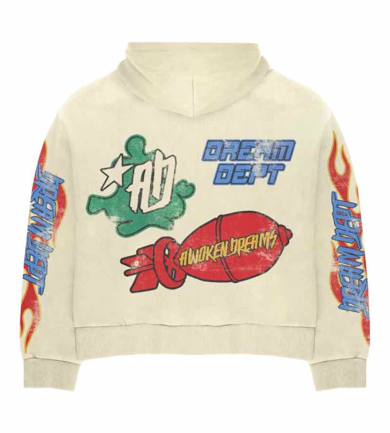 Awoken Dreams Dept Cream Zip Up Hoodie