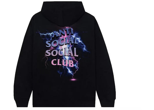 Anti Social Social Club Bolt From The Blue Hoodie Black