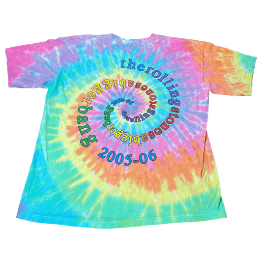 Vintage 2005 The Rolling Stones Spiral Tie-Dye T-Shirt - Used/Worn