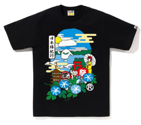 BAPE Japan Culture Ape Head Tee Black