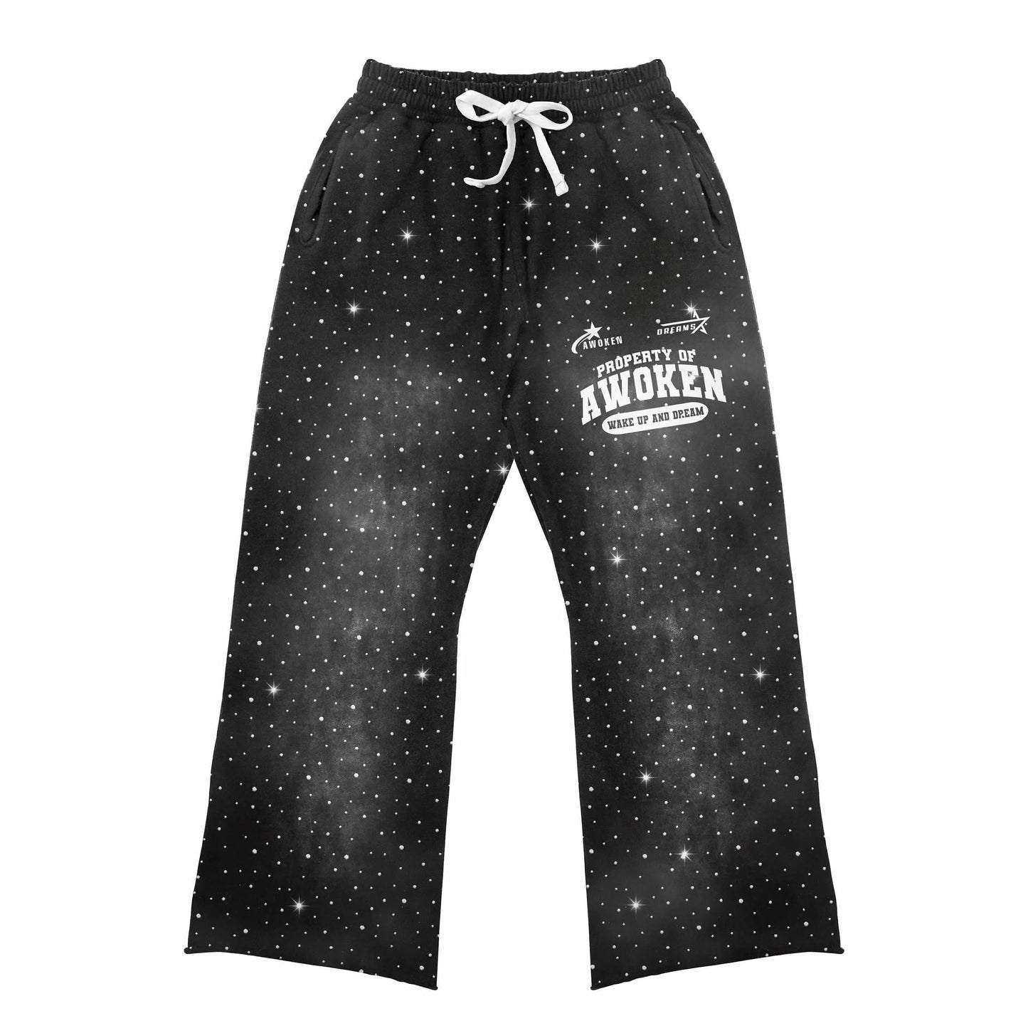 Awoken Dreams Rhinestone Black Sweats
