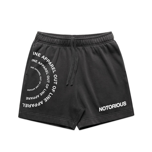 Notorious x OOLA Faded Black Sweatshorts