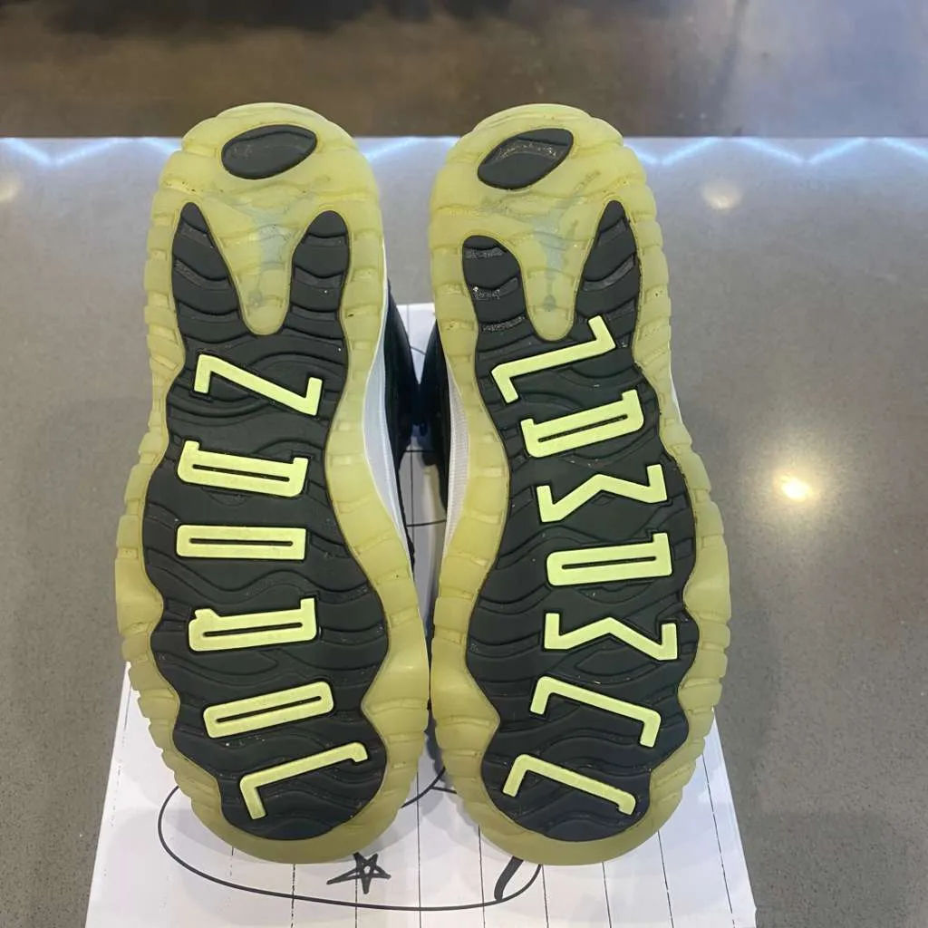 Jordan 11 Retro Black Barely Volt (PS) Size 1Y IB1379-001 - Pre-Owned