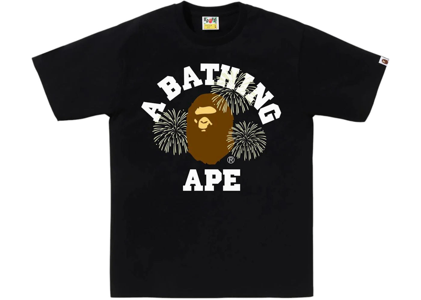 BAPE Firework College Tee Black