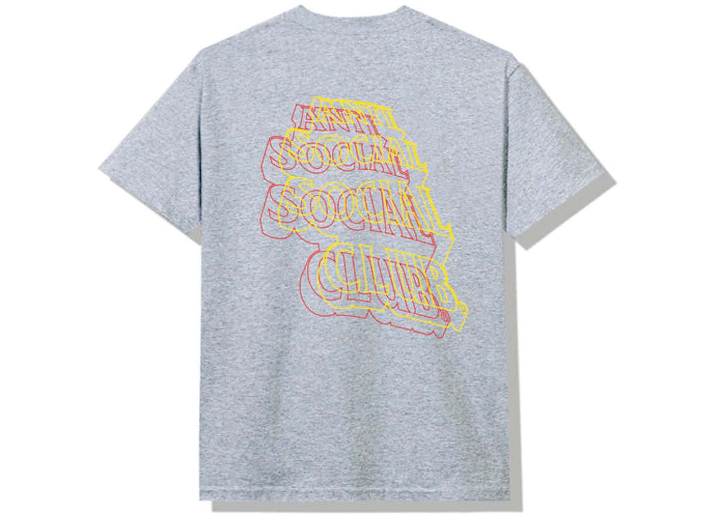 Anti Social Social Club Neon Lights And A Lot Of Rain T-shirt Heather Grey