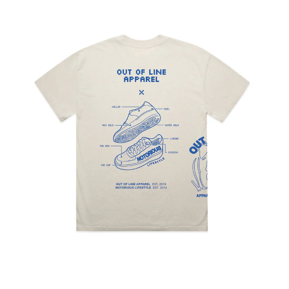 Notorious x OOLA 2025 Faded Bone Tee